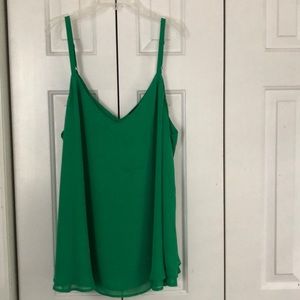 Bright green Chiffon tank